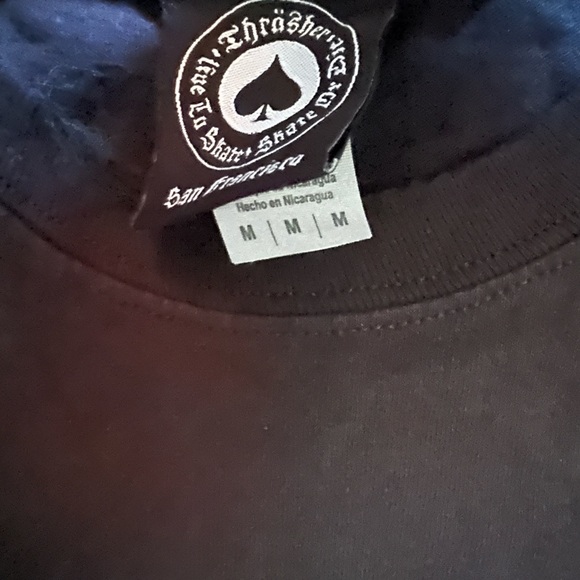 Black Long Sleeve Thrasher skate boarding graphic T - Picture 2 of 2